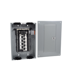 HOM2040M100PQCVP – Load center, Homeline, 1 phase, 20 spaces, 40 circuits, 100A convertible main breaker, PoN, NEMA1, Qwik-grip, value pack