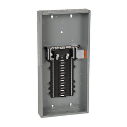 QO130L125PG – Load center, QO, 1 phase, 30 spaces, 34 circuits, 125A convertible main lugs, PoN, NEMA1, gnd bar