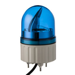 XVR08B06 – Prewired rotating mirror beacon, Harmony XVR, 84mm, blue, without buzzer, 24V AC/DC