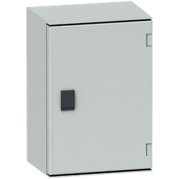 NSYPLM32BG – Wall mounted ABS   PC enclosure, Thalassa PLM, plain door, with bakelite plate, 310x215x160mm, IP66, IK10, RAL 7035