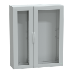 NSYPLA15124TG – Floor standing polyester enclosure, Thalassa PLA, glazed door, completely sealed, 1500x1250x420mm, IP65, IK08