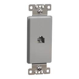 SQR87T01GY – Telephone socket, X Series, RJ11 (4P4C), 1 gang, gray, matte finish