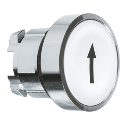 ZB4BA334 – Head for non illuminated push button, Harmony XB4, metal, flush, white, 22mm, spring return, marked UP ARROW