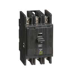 QOU340B – Mini circuit breaker, QOU, 40A, 3 pole, 240 VAC, 10kA, bulk pack