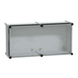 NSYPLS2754G – PLS box, polyester rear, transparent PC cover IP66 27x54x18cm