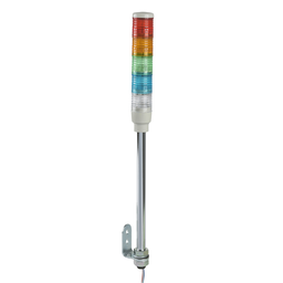 XVC4B5 – Complete pre wired monolithic tower light, Harmony XVC, plastic, red orange green blue clear, 40mm, tube mounting, steady, IP23, 24V AC DC