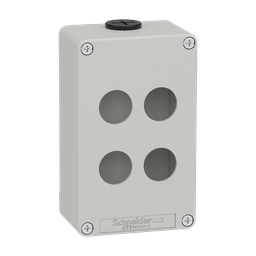 XAPD2204 – Die cast empty control station, Harmony XAP, XB2 SL, zinc alloy, grey, M20, 4 cut outs 22mm, 80x130x51,5mm, UL cULus