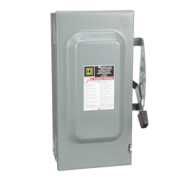 Square D DU323 Safety Switch Not-Fusible 100A 240V NEMA-1 3P , Single Throw