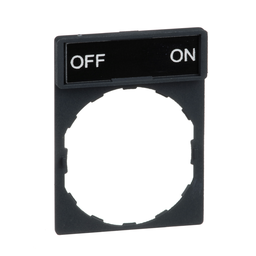 ZBY2367 – Harmony, 22mm Push Button, legend holder 30 x 40 mm, with legend 8 x 27 mm, marked OFF ON