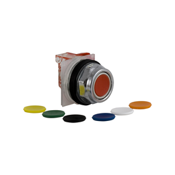 9001KR1UH6 – Push-button, Harmony 9001K, metal, flush, 7 colours choice, 30mm, spring return, 1 NC
