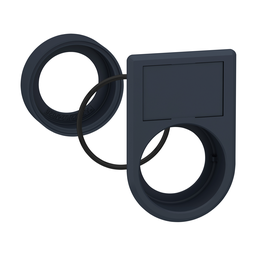 ZB5AZ026 – Flush mounting kit, Harmony XB5, mounting kit 30mm for selector switches and illuminated  push buttons 22mm, plastic, 2 line legend
