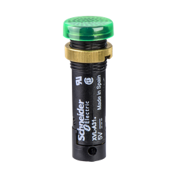 XVLA323 – Pilot light, Harmony XVL, plastic, green, 12mm, covered LED, 12V DC