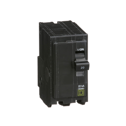 QO220VH – Mini circuit breaker, QO, 20A, 2 pole, 120/240VAC, 22kA, plug in