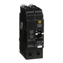 EJB24020 – Mini circuit breaker, E-Frame, 20A, 2 pole, 480Y/277VAC, 100kA max, bolt on