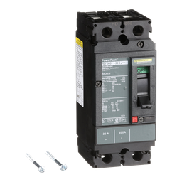 HDL26030 – Circuit breaker, PowerPacT H, 30A, 2 pole, 600VAC, 14kA, lugs, thermal magnetic, 80%
