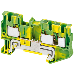 NSYTRP43PE – Terminal block, Linergy TR, push-in type, 3 points, 4mm², protective earth, green-yellow, set of 50