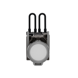 XB4BW21G5 – Push-to-test pilot light, Harmony XB4, metal, white, universal LED, screw clamp terminals, 110…120V