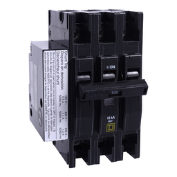 QOU31001021 – Mini circuit breaker, QOU, 100A, 3 pole, 240 VAC, 10kA, shunt trip