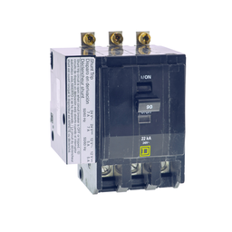 QOB3301042 – Mini circuit breaker, QO, 30A, 3 pole, 120/240VAC, 10kA, bolt on, AC/DC shunt