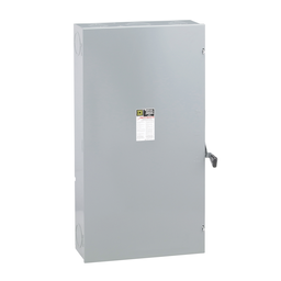 D325NT – Safety switch, general duty, fusible, 400A, 3 pole, 50hp, 240VAC, NEMA 1, fuse class T, neutral factory installed