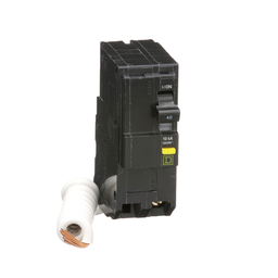 QO240GFI – Mini circuit breaker, QO, 40A, 2 pole, 120/240VAC, 10kA, plug in, 6mA grd fault A, pigtail
