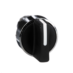 ZB4BD3 – Harmony, 22mm Push Button, selector switch operating head, 3 position, maintained, black, unmarked