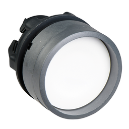ZB5AA16C0 – Push button head, Harmony XB5, plastic, recessed, white, 22mm, spring return, unmarked, grey bezel
