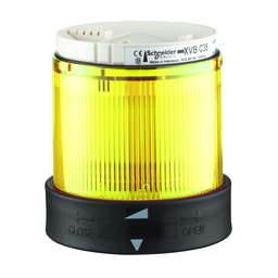 XVBC4B8 – Indicator bank, Harmony XVB, illuminated unit, plastic, yellow, 70mm, flashing, for bulb or LED, 24V AC, 24…48V DC