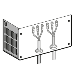 VW3A31814 – kit for UL type 1 conformity – mounted under variable speed drive