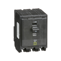 QO335CP – Mini circuit breaker, QO, 35A, 3 pole, 120/240VAC, 10kA, plug in, consumer pack
