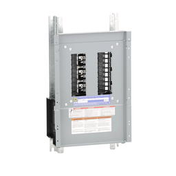 NQ418L1 – Panelboard interior, NQ, main lugs, 100A, Al bus, 18 pole spaces, 3 phase, 4 wire, 240VAC, 48VDC