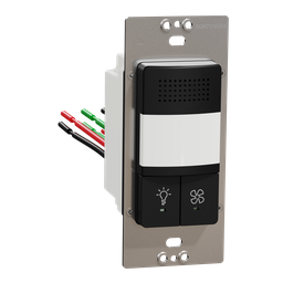SQR73105BK – Occupancy and humidity sensor, X Series, PIR, single pole, 1 way, black, matte finish