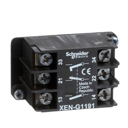 XENG1191 – Harmony, XAC Pendant Station, contact block, spring return, front mounting, 1 early close NO, 1 NO and 1 NC
