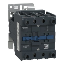 LP1D65008BD – IEC contactor, TeSys Deca, nonreversing, 80A resistive, 4 pole, 2 NO and 2 NC, 24VDC coil, open style