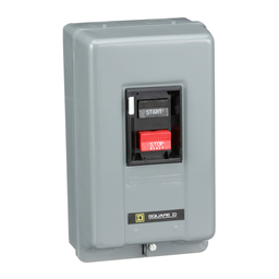 2510MBG2 – Manual starter, integral horsepower,  NEMA M0, 600VAC, 3 pole, 5HP at 380/575VAC, 3 phase, no indicator, NEMA 1