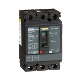 HDL36080 – Circuit breaker, PowerPacT H, 80A, 3 pole, 600VAC, 14kA, lugs, thermal magnetic, 80%