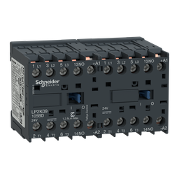 LP2K09105BD – Reversing contactor, TeSys K, 3P, AC-3, lt or eq to 440V 9A, 1 NO, 24VDC coil