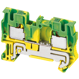 NSYTRP42PE – Terminal block, Linergy TR, push-in type, 2 points, 4mm², feed through, grounded, green-yellow, set of 50