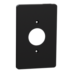 SQWS422001BK – Cover frame, X Series, for socket-outlet, 1 gang, screw fixed, mid sized plus, black, matte finish