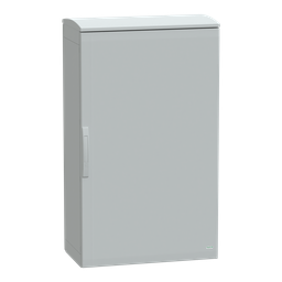 NSYPLAT1274G – Floor standing polyester enclosure, Thalassa PLA, plain door, ventilated canopy, 1250x750x420mm, IP44, IK10