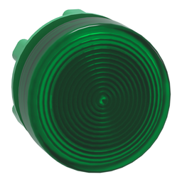 ZB5AV033S – Head for pilot light, Harmony XB5, green, 22mm, with grooved lens, universal LED