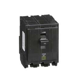 QO340 – Mini circuit breaker, QO, 40A, 3 pole, 120/240VAC, 10kA, plug in