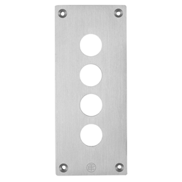 XAPE304 – Front plate with fixing screws, Harmony XAP, metal, 4 cut-outs, 22mm, 72 x 171 mm