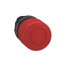 ZB4BT847 – Head for emergency switching off push button, Harmony XB4, red, mushroom 30mm, 22mm, trigger/latching push-pull to release, unmarked