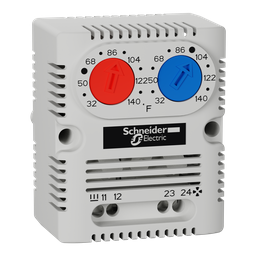NSYCCOTHDF – ClimaSys CC – double thermostat 250V – range of temperature 0…60°C – 1NO/NC – °F