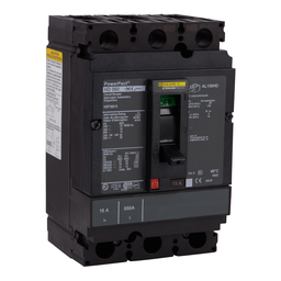 HDP36015 – Circuit breaker, PowerPacT H, 15A, 3 pole, 600VAC, 14kA, lugs, thermal magnetic, 80%