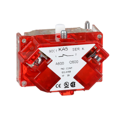 9001KA5 – 30mm Push Button, Types K, SK or KX, contact block, 1 NC late opening
