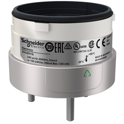 XVUZ01Q – Fixing unit for modular tower lights, Harmony XVU, silver, 60mm, 3 pins direct mounting