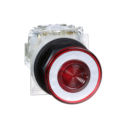 9001SKR9RH13 – 30mm Push Button, Type SK, push pull operator, red mushroom cap, 1 NO and 1 NC
