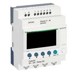 SR3B101B – modular smart relay, Zelio Logic SR2 SR3, 10 IO, 24V AC, clock, display